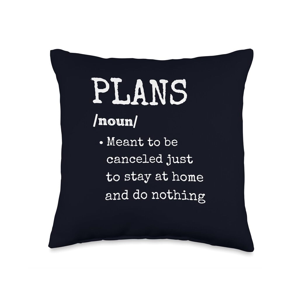 2338 Plans Definition for Homebodies & Introverts Sarcastic Throw Pillow